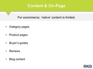 Look to Amazon for industry leading experiences.
Content & On-Page
This is valuable.
 