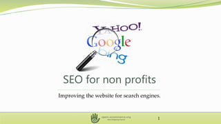 SEO for non profits
Improving the website for search engines.
1
 