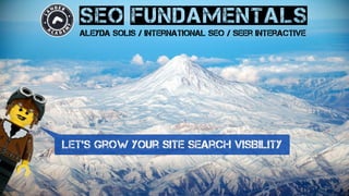 seo fundamentals
aleyda solis / international seo / seer interactive
let’s grow your site search visibility
 