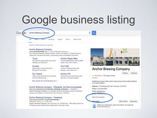 Google business listing
 