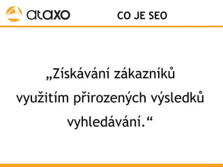 SEO @ Google University pro finanční segment