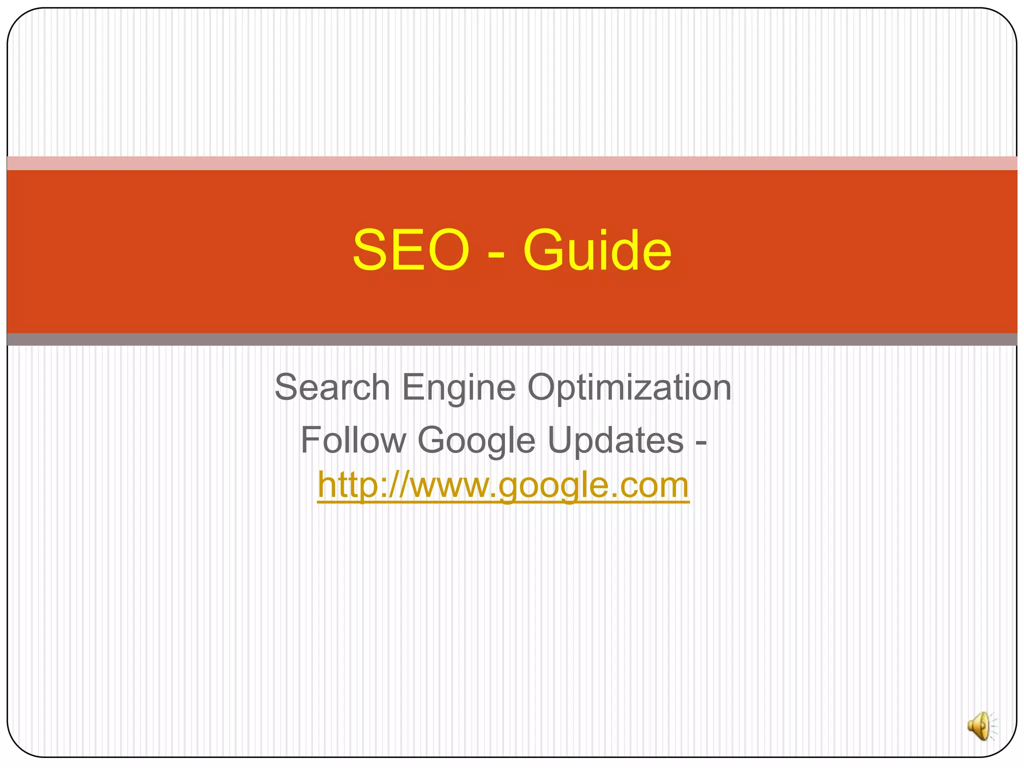 Seo guide | PPTX