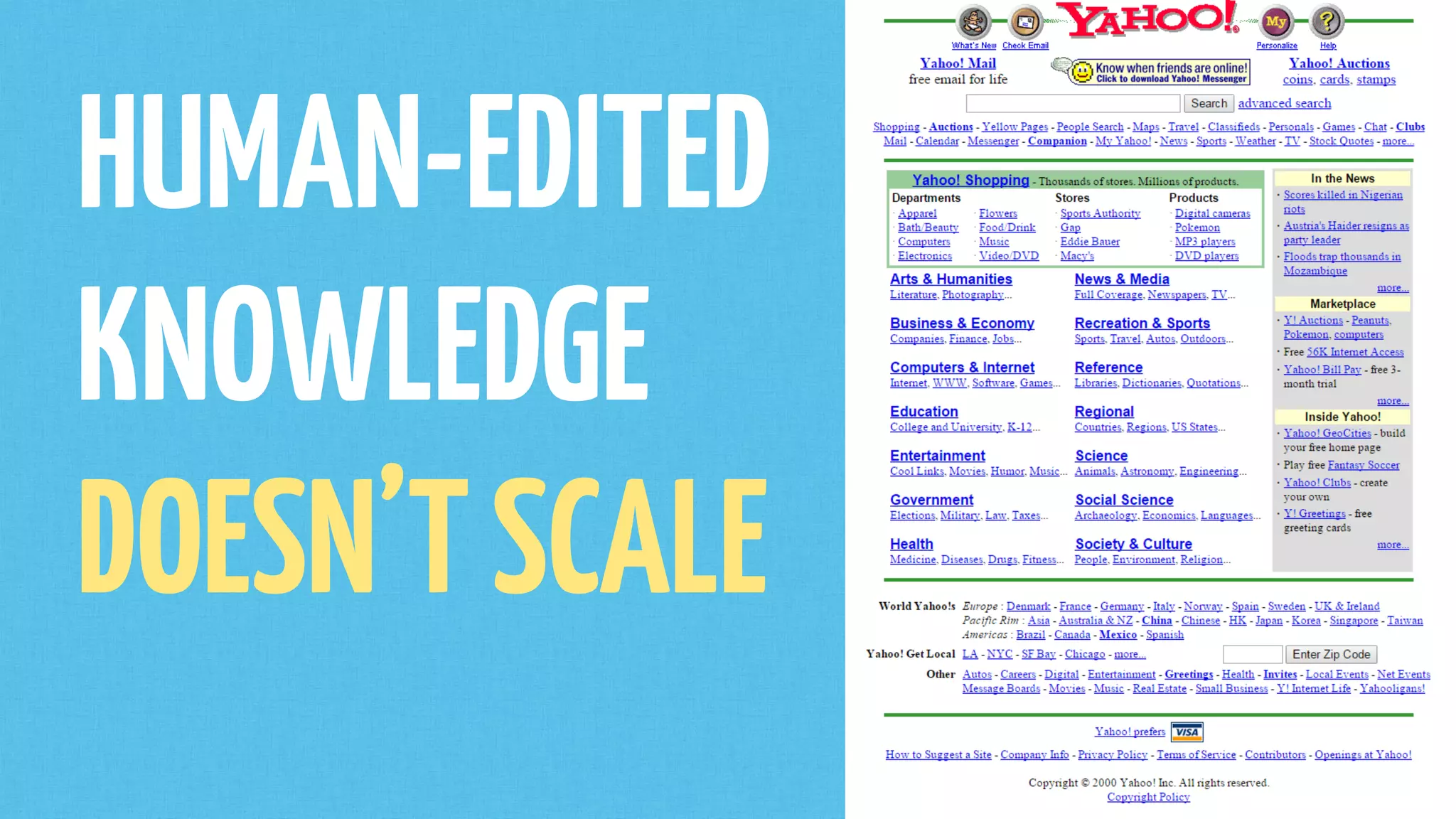 HUMAN-EDITED
KNOWLEDGE
DOESN’TSCALE
 