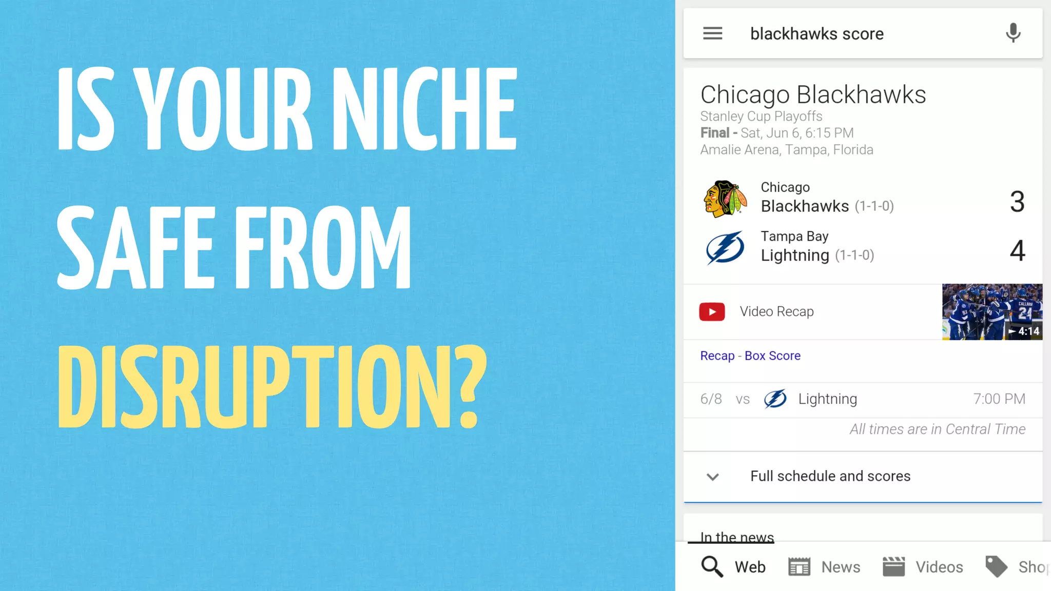 ISYOURNICHE
SAFEFROM
DISRUPTION?
 