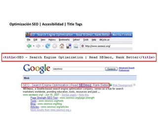 Optimización SEO | Accesibilidad | Title Tags
 
