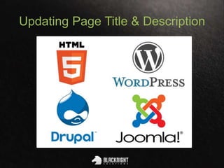 Updating Page Title & Description
 