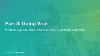 Part 3: Going Viral
What you will see: How to have a 100% Chance of Going Viral
Created with love at
 