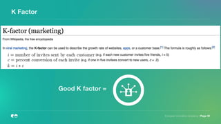 European Innovation Academy | Page 30
K Factor
Good K factor =
 