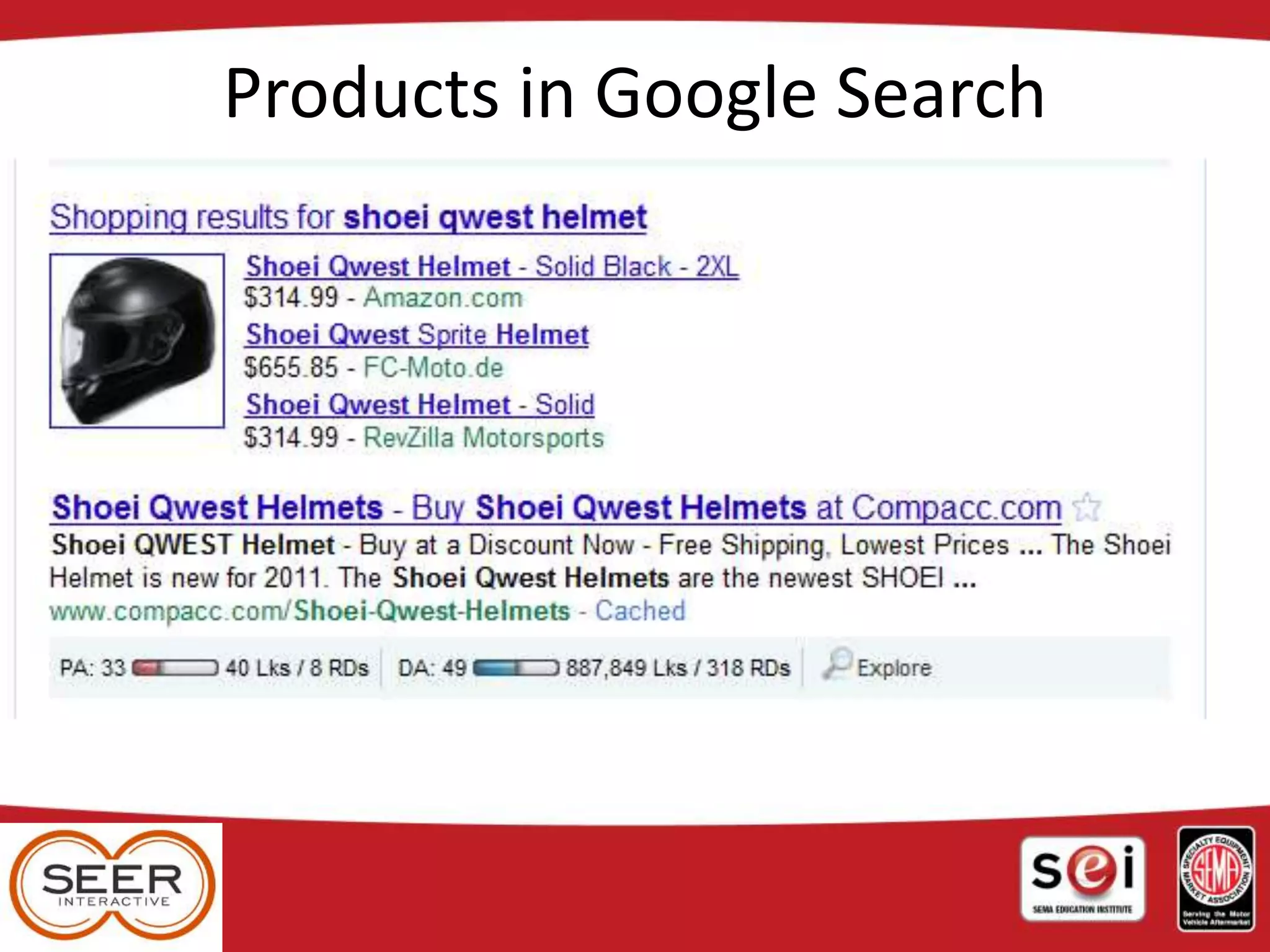 Products in Google Search
 