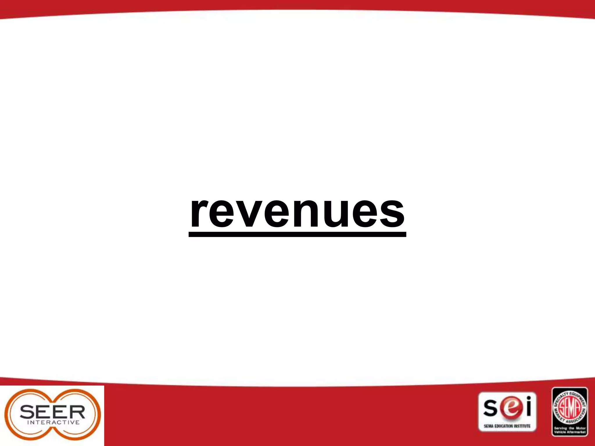 revenues
 