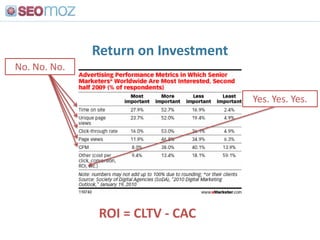 Action: Discover strengths vs. opportunities (60-70% of traffic is typically in the long tail and it converts better)<br />