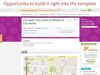 Opportunity to build it right into the template