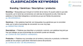 Herramientas para keyword research
Adwords keyword combiner
 