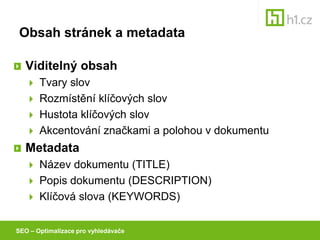 Jan Tichy_Optimalizace pro vyhledavace