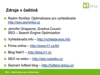 Jan Tichy_Optimalizace pro vyhledavace