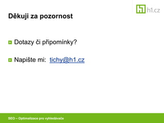 Jan Tichy_Optimalizace pro vyhledavace