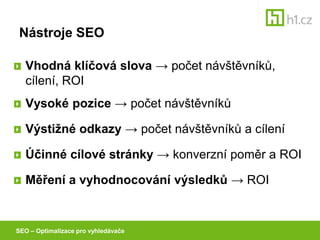 Jan Tichy_Optimalizace pro vyhledavace