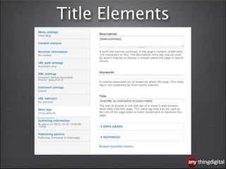 Title Elements




                 thingdigital
 