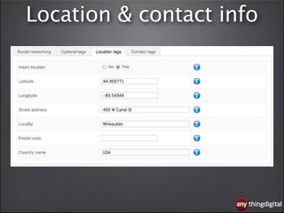 Location & contact info




                      thingdigital
 