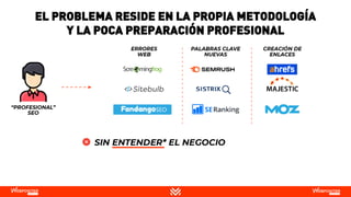 EL PROBLEMA RESIDE EN LA PROPIA METODOLOGÍA
Y LA POCA PREPARACIÓN PROFESIONAL
 