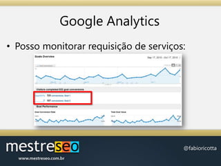 Google AnalyticsPosso monitorar requisição de serviços:
