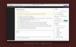 Wordpress SEO > Página/Post 
 