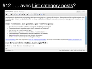 #12 : ... avec List category posts?
 