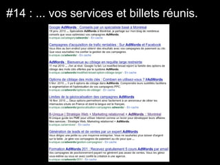 #14 : ... vos services et billets réunis.
 