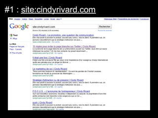 #1 : site:cindyrivard.com
 
