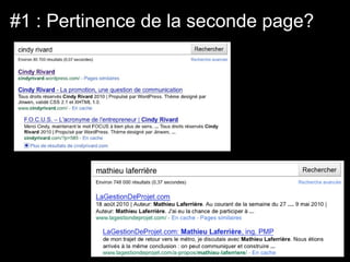 #1 : Pertinence de la seconde page?
 