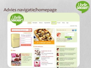 Advies navigatie/homepage
 