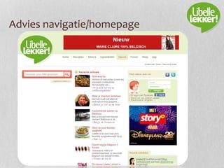 Advies navigatie/homepage
 