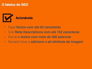 SEO para Produtores de Conteúdo