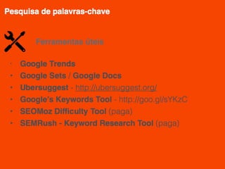 SEO para Produtores de Conteúdo