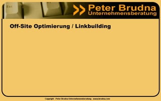 Off-Site Optimierung / Linkbuilding
 