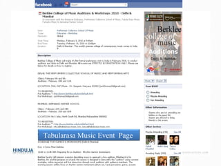 Tabularasa Music Event  Page  