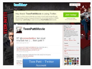 Teen Patti – Twitter Account  