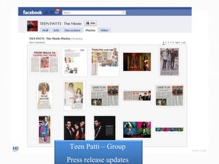 Teen Patti – Group  Press release updates  