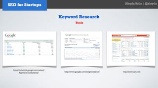 SEO for Startups and Entrepreneurs - Aleyda Solis