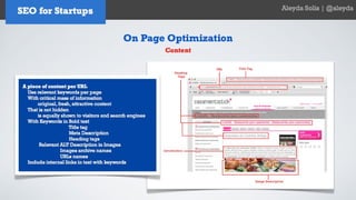 SEO for Startups and Entrepreneurs - Aleyda Solis