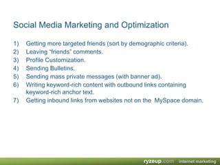 Ranking factorsOn-Page Factors (Code & Content)Title tags <title> #3Header tags <h1> #5ALT image tags #4Content is KING (Body text) <body> #1Hyperlink text #6Keyword frequency & density  #2Off-Page FactorsLink Popularity (“votes” for your site) – adds credibility #2Anchor text #1