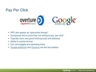 Technical SEO - Example of Page ElementsOn-Site OptimizationPage TitleAlt-TagsAnchor TextNavigationryzeup.cominternet marketing
