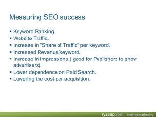 Social Media Marketing and OptimizationGetting more targeted friends (sort by demographic criteria).Leaving “friends” comments.Profile Customization.Sending Bulletins.Sending mass private messages (with banner ad).Writing keyword-rich content with outbound links containing keyword-rich anchor text.Getting inbound links from websites not on the  MySpace domain. 