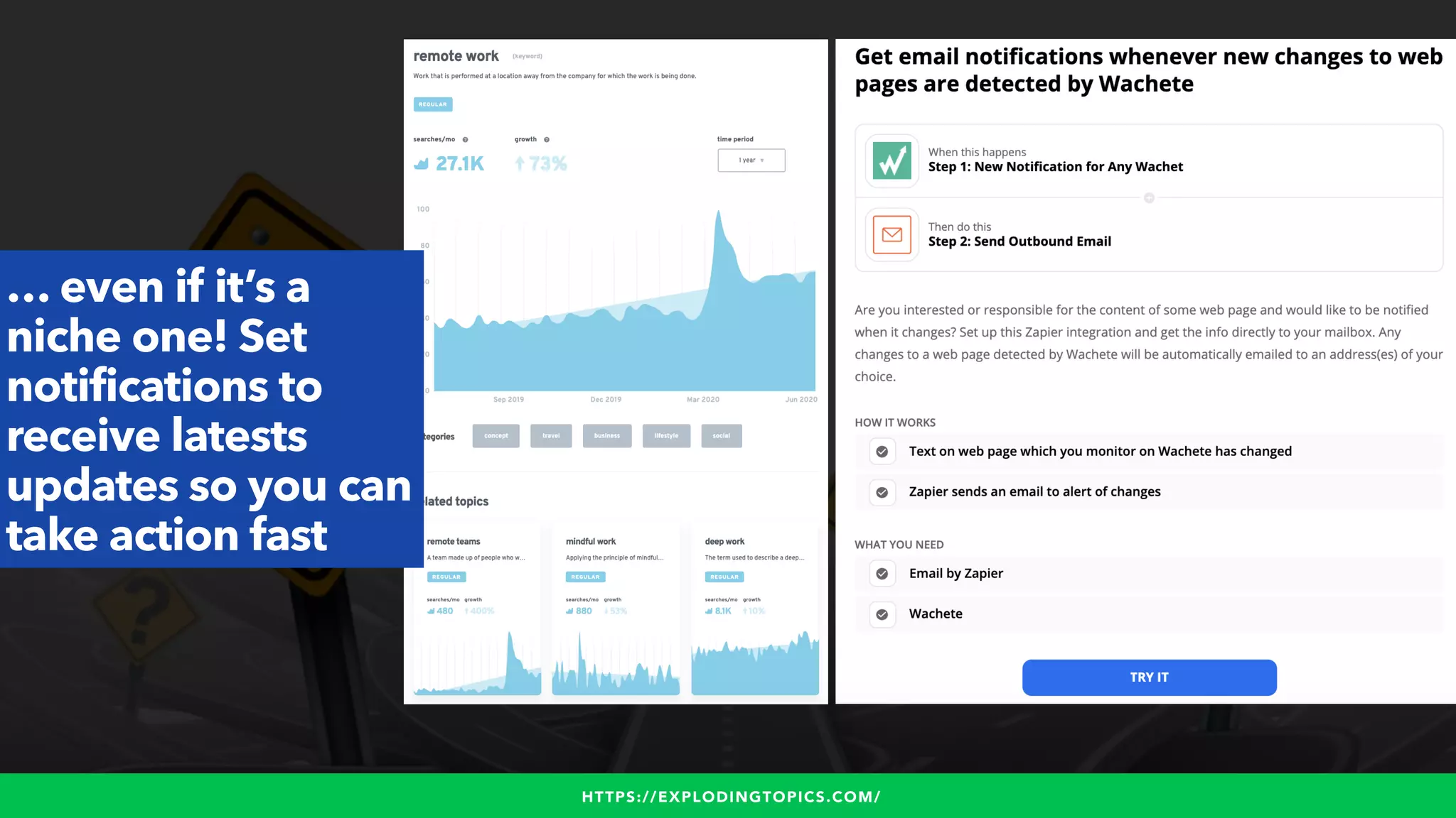 #WINNINGSEO BY @ALEYDA FROM #ORAINTI FOR #UPLOADCONFHTTPS://EXPLODINGTOPICS.COM/
… even if it’s a
niche one! Set
notifications to
receive latests
updates so you can
take action fast
 