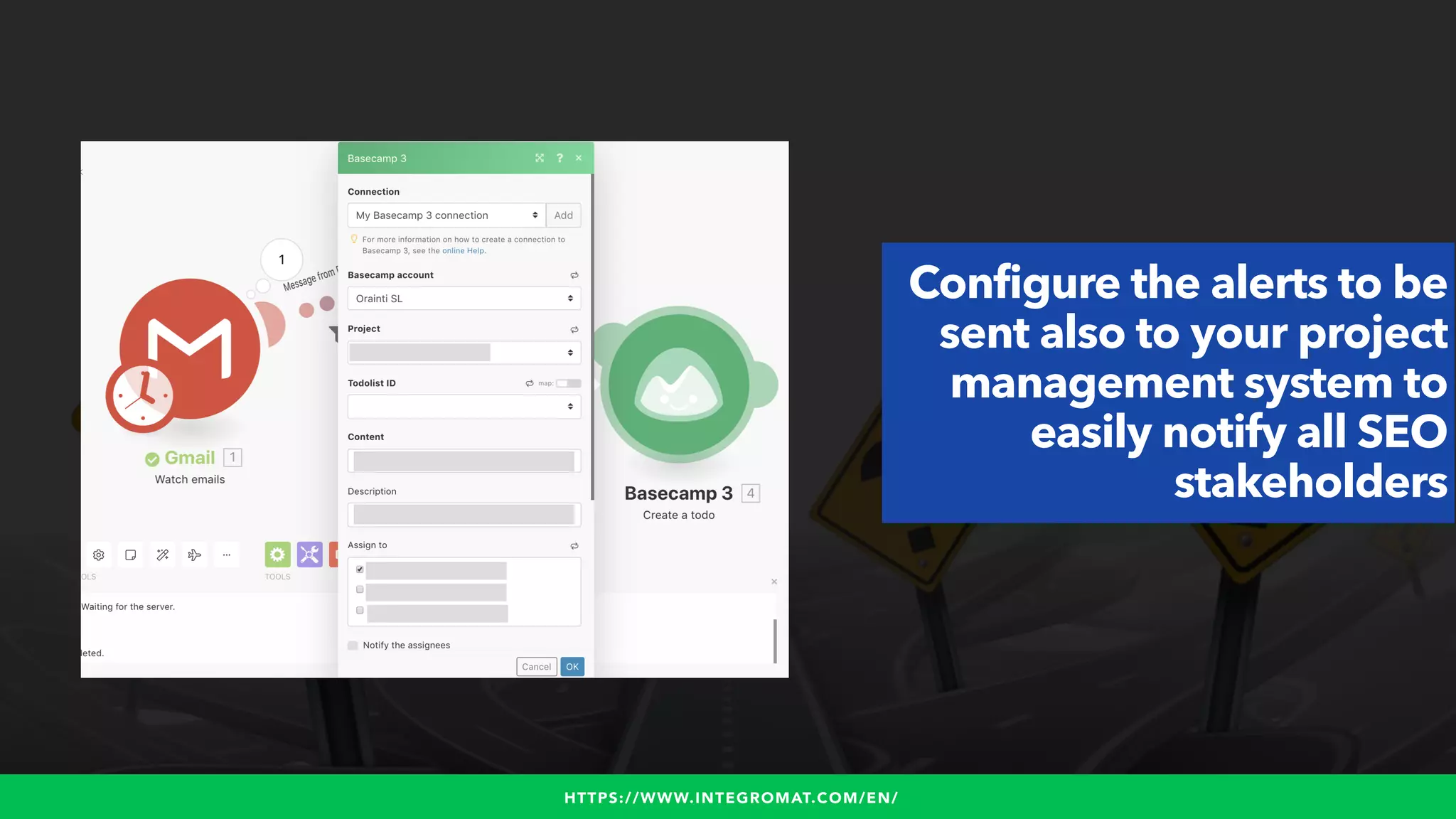 #WINNINGSEO BY @ALEYDA FROM #ORAINTI FOR #UPLOADCONFHTTPS://WWW.INTEGROMAT.COM/EN/
Configure the alerts to be
sent also to your project
management system to
easily notify all SEO
stakeholders
 
