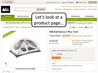 Let’s look at a
product page…
 