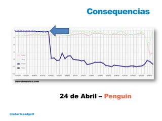 Consequencias




   Searchmetrics.com




                       24 de Abril – Penguin

@robertcpadgett
 