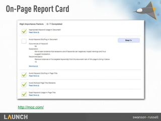 On-Page Report Card
http://moz.com/
 