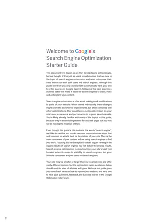Search Engine Optimization﻿ Starter Guide