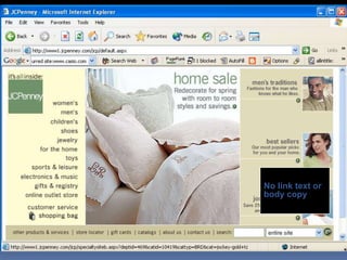 No link text or
body copy
 